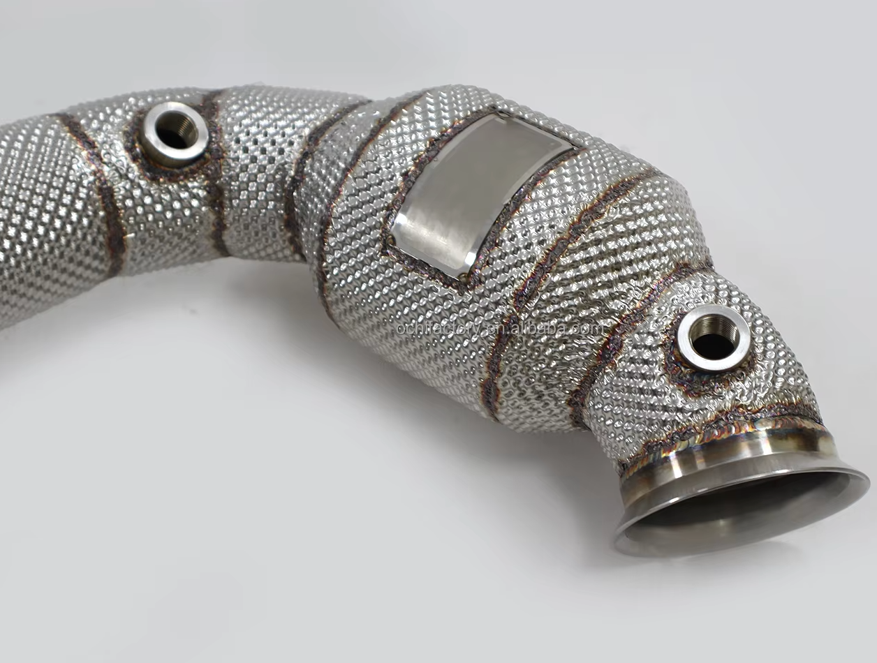 Mercedes-Benz W213 E63S Catless Downpipe with Heat Shield Downpipe