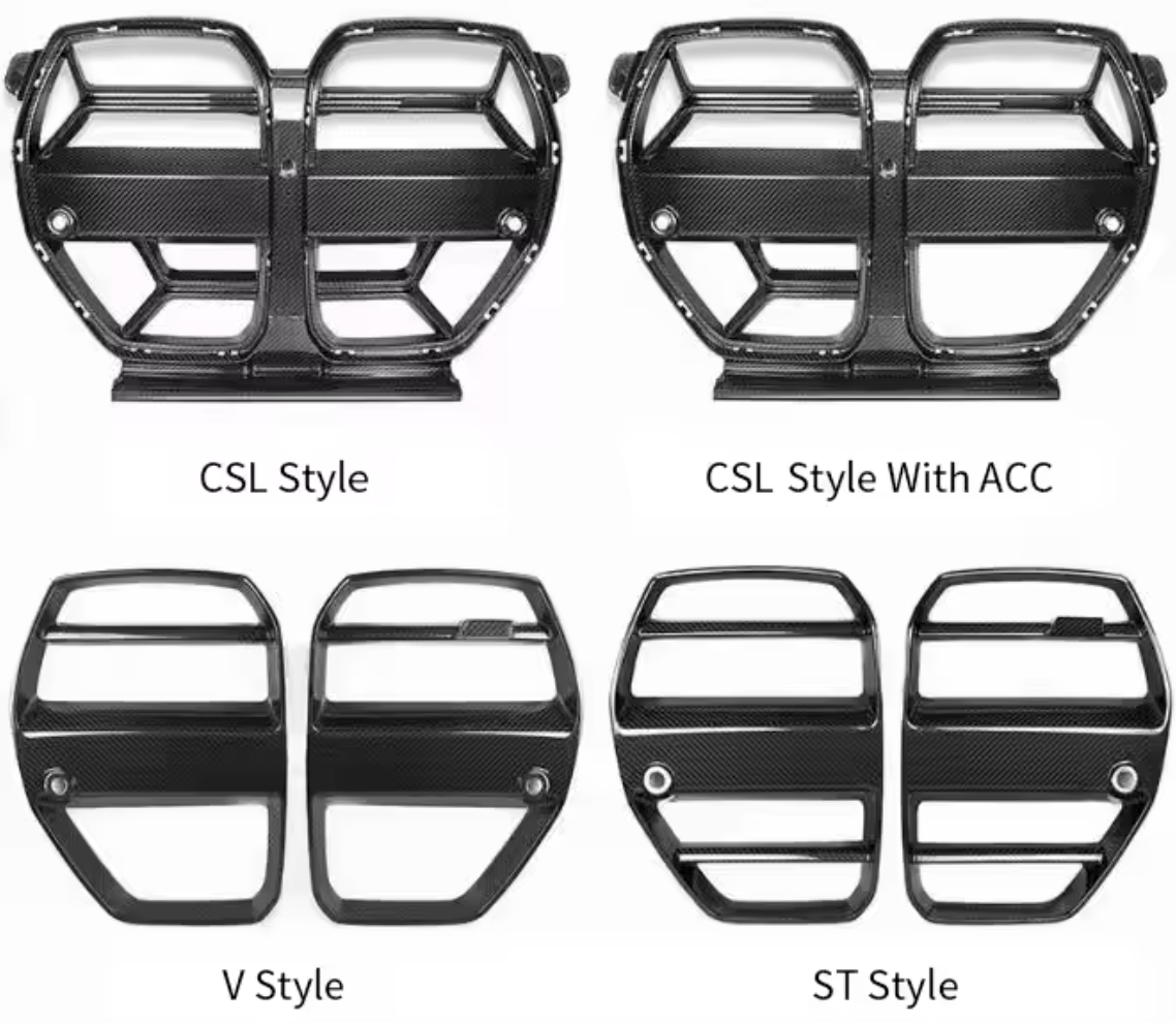 Dry Carbon CSL, CSL with ACC, V Style, St Style Grille Options for G8x