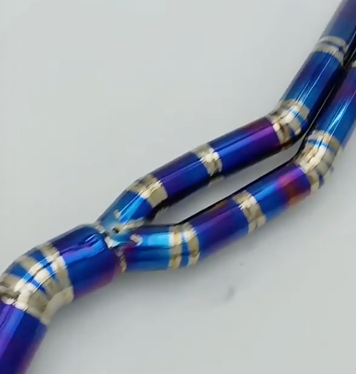Titanium Exhaust System For Audi S4/S5 B9 3.0T 2019-2023 Catback Straight Pipes Burnt Blue Tips