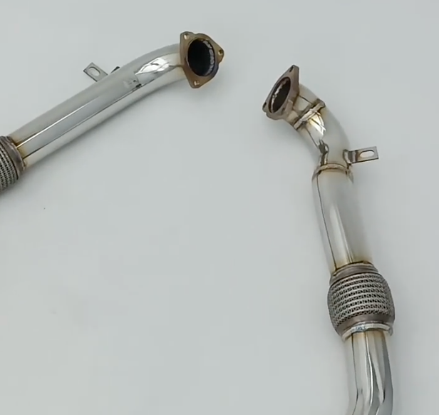 Titanium Exhaust System For Audi S4/S5 B9 3.0T 2019-2023 Catback Straight Pipes Burnt Blue Tips