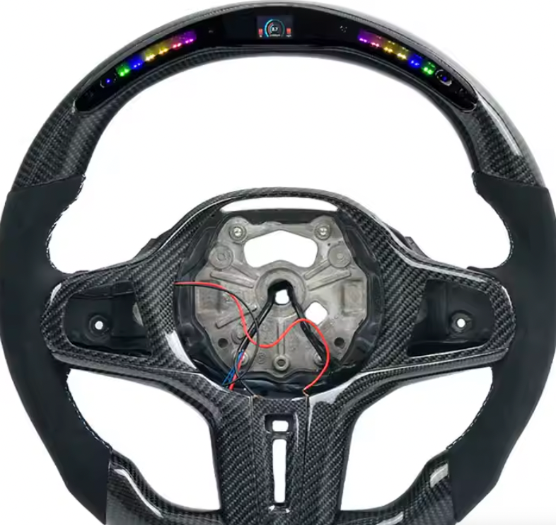 BMW G Series Customized Sport Racing Carbon Fiber Steering Wheel LED