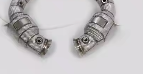 Mercedes-Benz W213 E63S Catless Downpipe with Heat Shield Downpipe