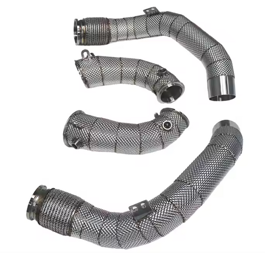 M5 F90 Catless Downpipe with Heat Shield Downpipe